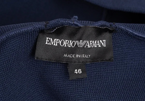 エンポリオ アルマーニEMPORIO ARMANI メッシュ切替フードカットソー 青黒46 K-95130_012