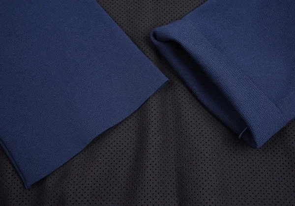 エンポリオ アルマーニEMPORIO ARMANI メッシュ切替フードカットソー 青黒46 K-95130_005