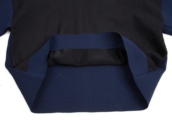 エンポリオ アルマーニEMPORIO ARMANI メッシュ切替フードカットソー 青黒46 K-95130_007