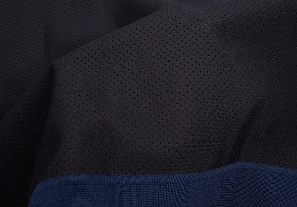 エンポリオ アルマーニEMPORIO ARMANI メッシュ切替フードカットソー 青黒46 K-95130_008