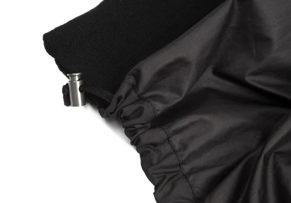 ヨウジヤマモト ファムYohji Yamamoto FEMME 異素材切替ジップアップブルゾンコート 黒2 K-95137_011