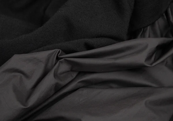ヨウジヤマモト ファムYohji Yamamoto FEMME 異素材切替ジップアップブルゾンコート 黒2 K-95137_015