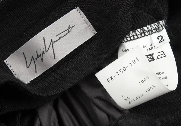ヨウジヤマモト ファムYohji Yamamoto FEMME 異素材切替ジップアップブルゾンコート 黒2 K-95137_017