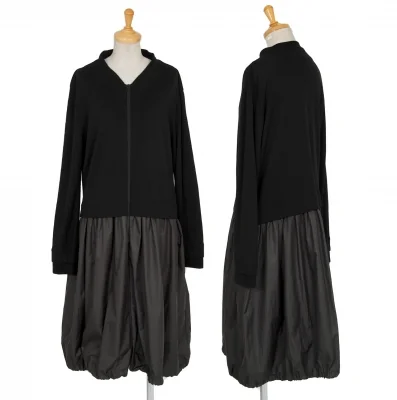 ヨウジヤマモト ファムYohji Yamamoto FEMME 異素材切替ジップアップブルゾンコート