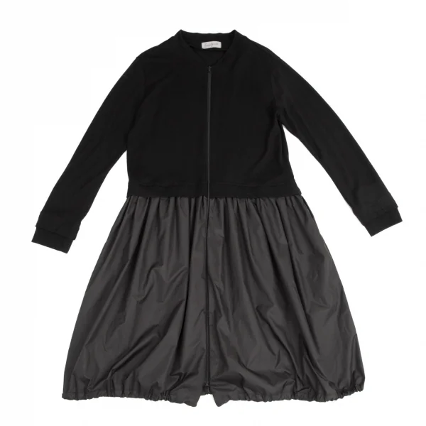 ヨウジヤマモト ファムYohji Yamamoto FEMME 異素材切替ジップアップブルゾンコート 黒2 K-95137_002