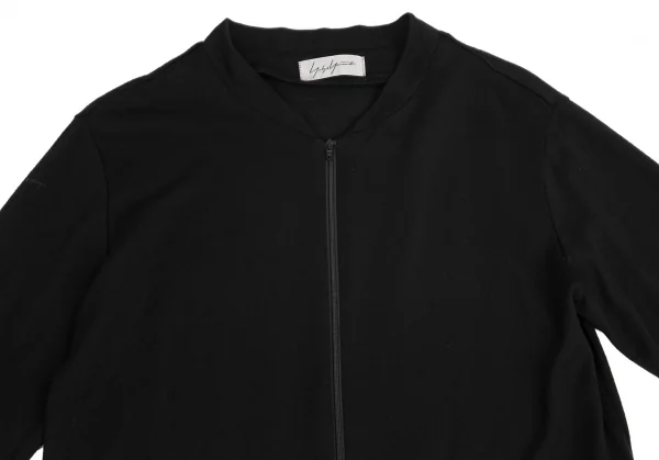 ヨウジヤマモト ファムYohji Yamamoto FEMME 異素材切替ジップアップブルゾンコート 黒2 K-95137_003