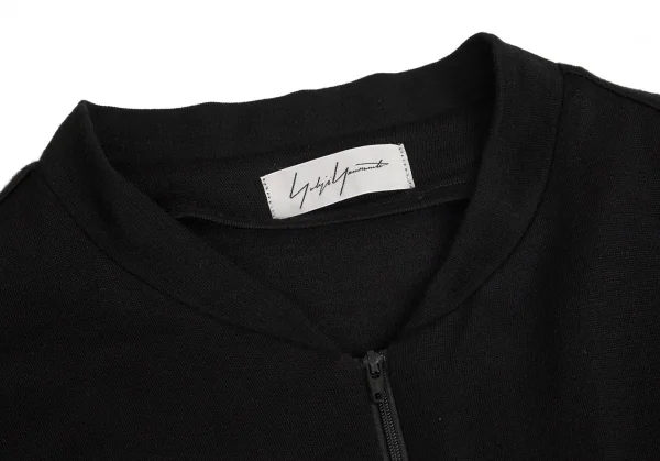 ヨウジヤマモト ファムYohji Yamamoto FEMME 異素材切替ジップアップブルゾンコート 黒2 K-95137_004