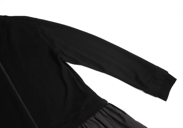 ヨウジヤマモト ファムYohji Yamamoto FEMME 異素材切替ジップアップブルゾンコート 黒2 K-95137_005
