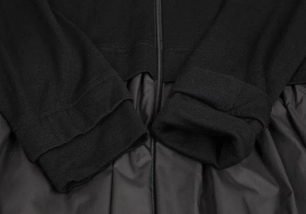 ヨウジヤマモト ファムYohji Yamamoto FEMME 異素材切替ジップアップブルゾンコート 黒2 K-95137_006