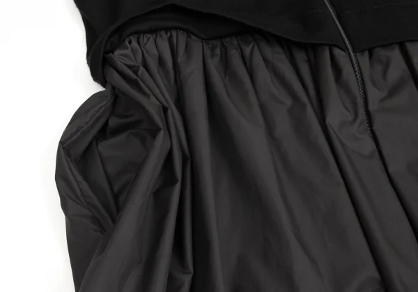 ヨウジヤマモト ファムYohji Yamamoto FEMME 異素材切替ジップアップブルゾンコート 黒2 K-95137_008