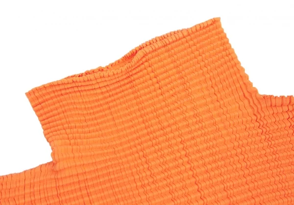 イッセイミヤケISSEY MIYAKE PLEATS(T.)  ブロックプリーツハイネックカットソー オレンジ3 K-95175_004