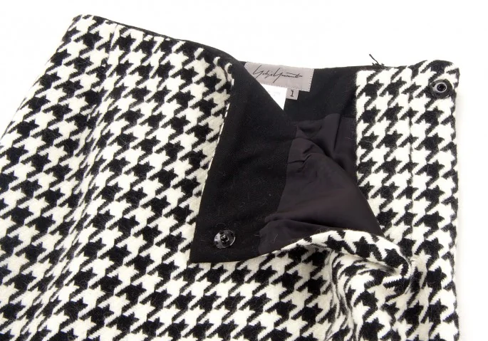ヨウジヤマモトファムYohji Yamamoto FEMME 千鳥格子切りっぱなし 