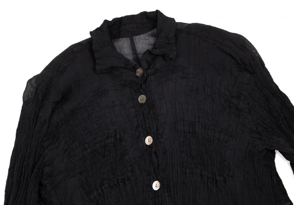 センソユニコt.b SENSOUNICO シワプリーツジャケット 黒M位 K-95182_003