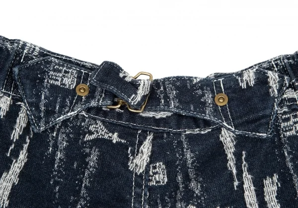 メルシーボークーmercibeaucoup ジャガードデニムサルエルパンツ インディゴ0 K-95196_010