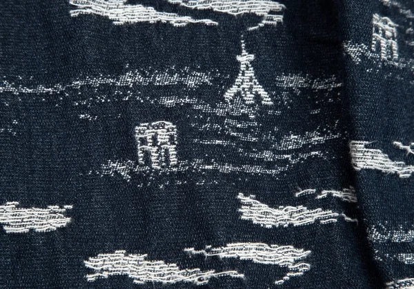 メルシーボークーmercibeaucoup ジャガードデニムサルエルパンツ インディゴ0 K-95196_012