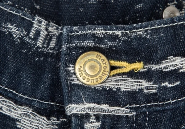 メルシーボークーmercibeaucoup ジャガードデニムサルエルパンツ インディゴ0 K-95196_003