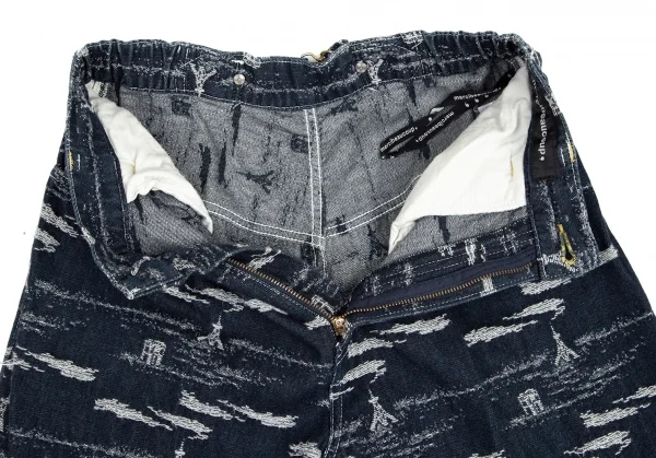 メルシーボークーmercibeaucoup ジャガードデニムサルエルパンツ インディゴ0 K-95196_004