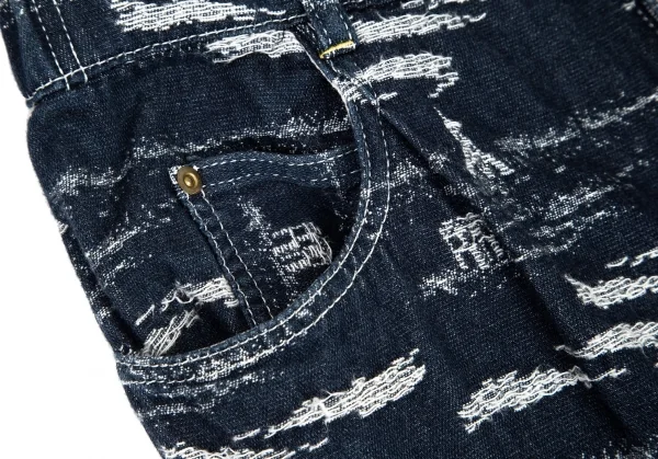メルシーボークーmercibeaucoup ジャガードデニムサルエルパンツ インディゴ0 K-95196_005