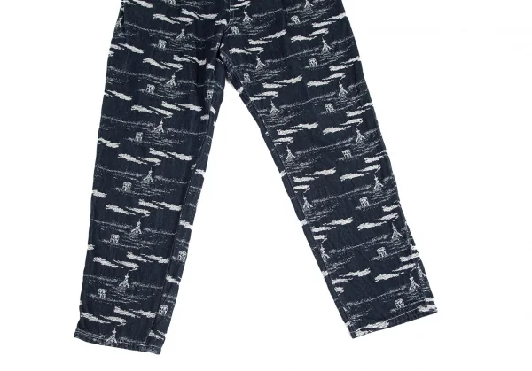 メルシーボークーmercibeaucoup ジャガードデニムサルエルパンツ インディゴ0 K-95196_006