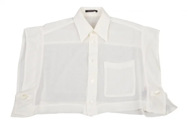 タケシコウサカバイ ワイズ ピンクレーベルTAKESHI KOSAKA by Y's Pink Label サイドボタン留めボックスシルエットシャツ オフ2 K-95206_002