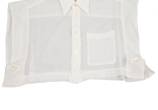 タケシコウサカバイ ワイズ ピンクレーベルTAKESHI KOSAKA by Y's Pink Label サイドボタン留めボックスシルエットシャツ オフ2 K-95206_007