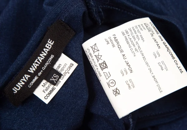 ジュンヤワタナベ コムデギャルソンJUNYA WATANABE COMME des GARCONS フラワープリントTシャツドッキングワンピース インディゴピンクXS K-95208_017