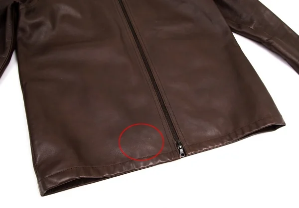 アーペーセーA.P.C. カウレザージップアップジャケット ブラウンS K-95248_010