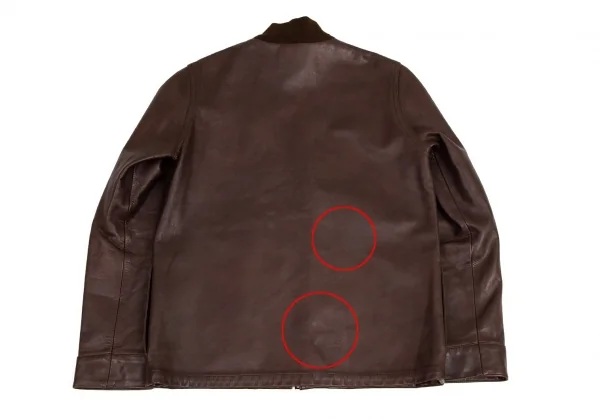 アーペーセーA.P.C. カウレザージップアップジャケット ブラウンS K-95248_014