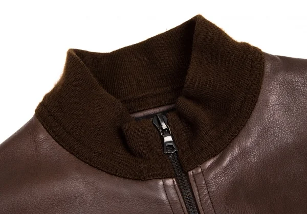 アーペーセーA.P.C. カウレザージップアップジャケット ブラウンS K-95248_004