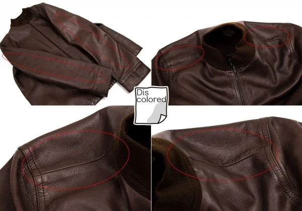 アーペーセーA.P.C. カウレザージップアップジャケット ブラウンS K-95248_005