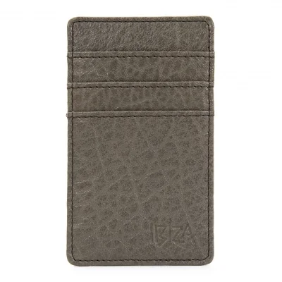 イビサIBIZA レザーカードケース モカグレー