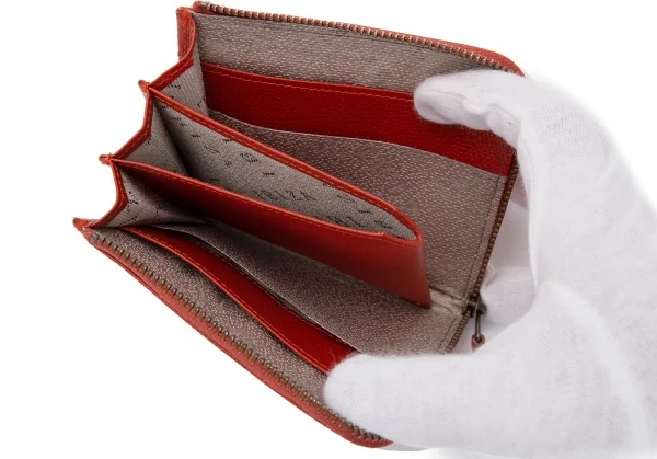 イビサIBIZA レザーミニウォレット 朱 K-95286_011