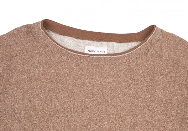 ツモリチサトTSUMORI CHISATO グリッタードルマンスリーブスウェット 茶2 K-95312_003