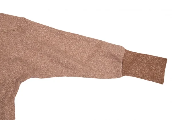 ツモリチサトTSUMORI CHISATO グリッタードルマンスリーブスウェット 茶2 K-95312_005