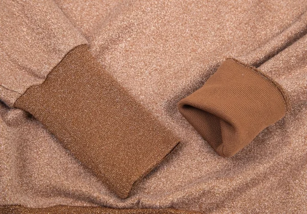 ツモリチサトTSUMORI CHISATO グリッタードルマンスリーブスウェット 茶2 K-95312_006