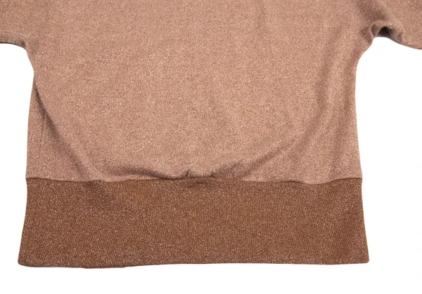 ツモリチサトTSUMORI CHISATO グリッタードルマンスリーブスウェット 茶2 K-95312_007