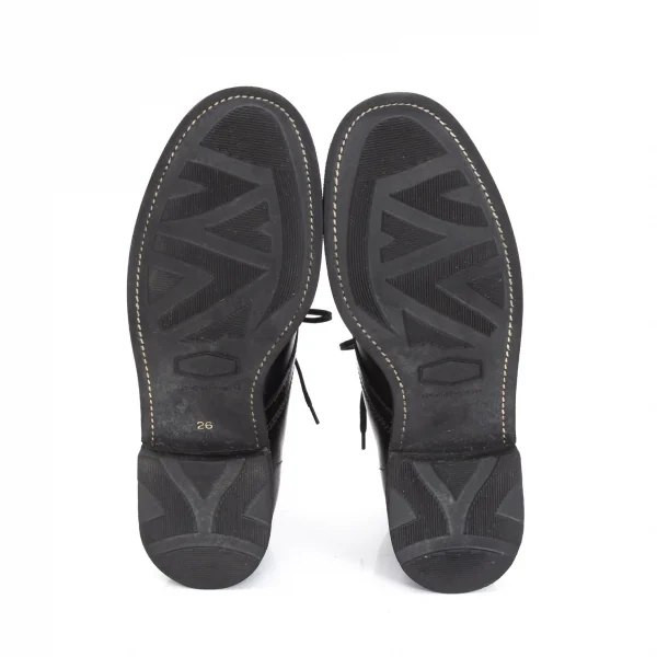 コムデギャルソン オムCOMME des GARCONS HOMME トリプルステッチレザーチャッカブーツ 黒26 K-95351_011