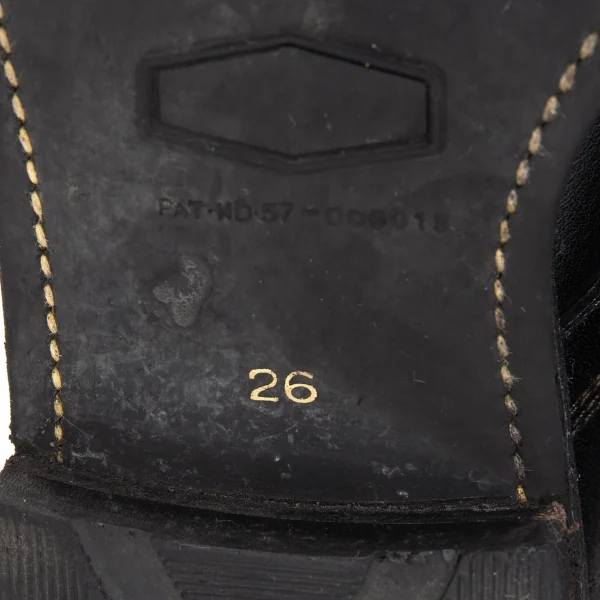 コムデギャルソン オムCOMME des GARCONS HOMME トリプルステッチレザーチャッカブーツ 黒26 K-95351_012