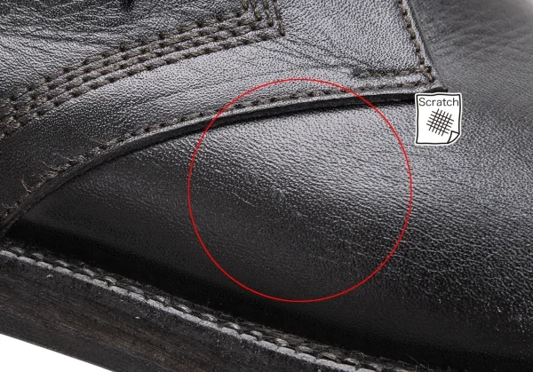 コムデギャルソン オムCOMME des GARCONS HOMME トリプルステッチレザーチャッカブーツ 黒26 K-95351_004