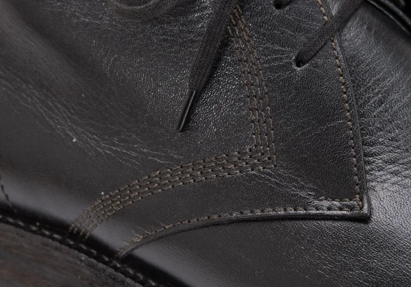 コムデギャルソン オムCOMME des GARCONS HOMME トリプルステッチレザーチャッカブーツ 黒26 K-95351_005