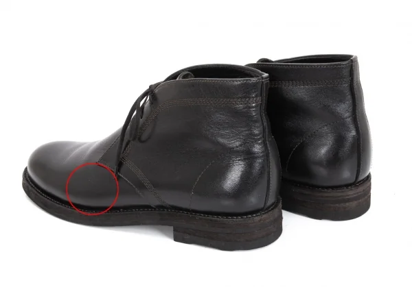 コムデギャルソン オムCOMME des GARCONS HOMME トリプルステッチレザーチャッカブーツ 黒26 K-95351_008