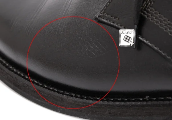 コムデギャルソン オムCOMME des GARCONS HOMME トリプルステッチレザーチャッカブーツ 黒26 K-95351_009