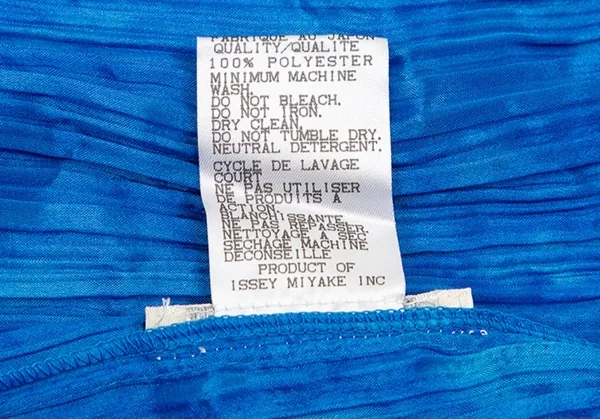 プリーツプリーズPLEATS PLEASE プリーツ大判マントストール 青 K-95363_012