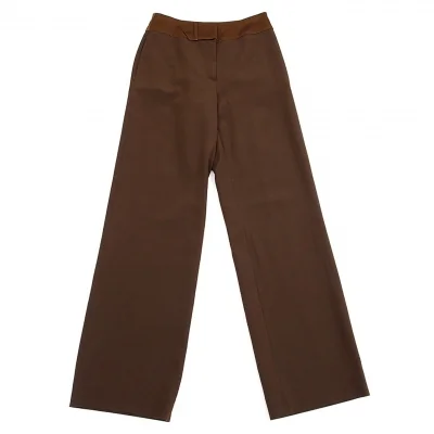 サルヴァトーレフェラガモ Salvatore Ferragamo サテン切替スラックス