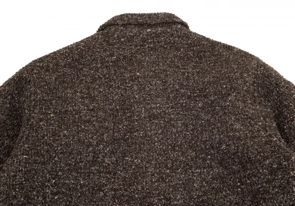 ポールスミスPaul Smith COLLECTION ミックスニットブルゾン 茶M K-95401_011