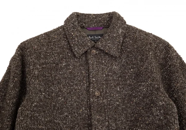 ポールスミスPaul Smith COLLECTION ミックスニットブルゾン 茶M K-95401_003