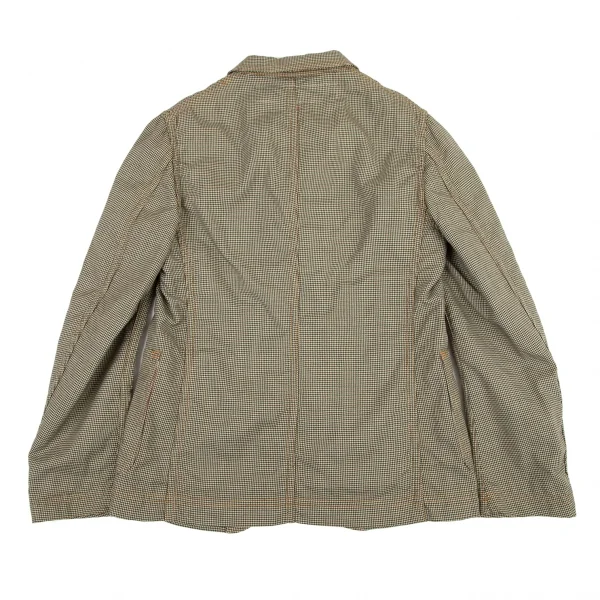 ジュンヤワタナベマン コムデギャルソンJUNYA WATANABE MAN COMME des GARCONS千鳥柄パッチポケットウールジャケット 茶緑ベージュM K-95413_016