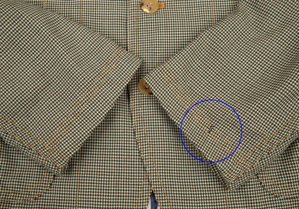 ジュンヤワタナベマン コムデギャルソンJUNYA WATANABE MAN COMME des GARCONS千鳥柄パッチポケットウールジャケット 茶緑ベージュM K-95413_008