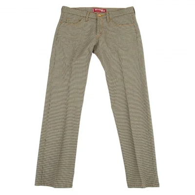 ジュンヤワタナベ マン コムデギャルソン×リーバイス JUNYA WATANABE MAN COMME des GARCONS×Levi's 千鳥柄ストレートパンツ 茶緑ベージュ
