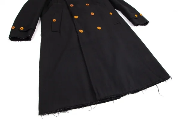 コムデギャルソン オムプリュスCOMME des GARCONS HOMME PLUS ボア貼り合わせウールギャバダブルコート 黒M K-95416_010